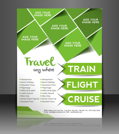 Travel Center Flyer & Poster Template Designのイラスト素材