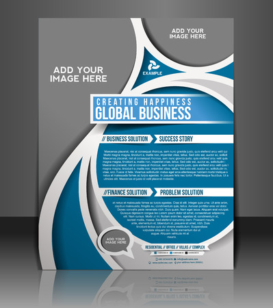 Global Business Flyer & Poster Template Designのイラスト素材