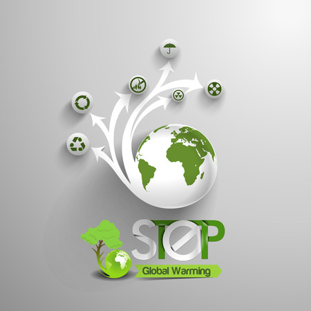 Stop Global Warming Templateのイラスト素材