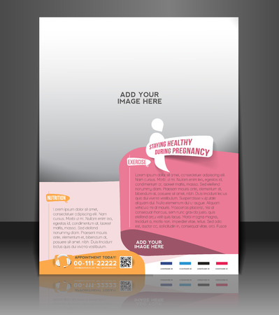 Maternity Hospital Flyer & Poster Template Designのイラスト素材