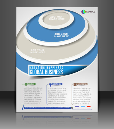 Global Business Flyer & Poster Template Designのイラスト素材