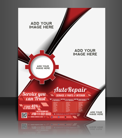 Automobile Center Flyer & Poster Template Designのイラスト素材