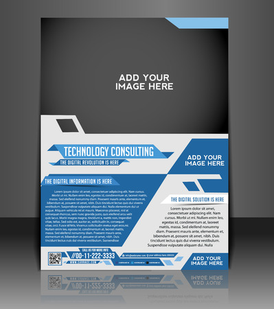Technology Consulting Flyer   Poster Template Designのイラスト素材