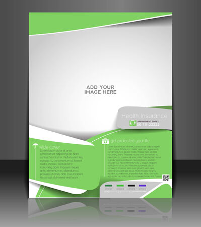 Health Insurance Flyer & Poster Template Designのイラスト素材