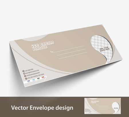 Paper envelope templates for your project design, vector illustration. のイラスト素材