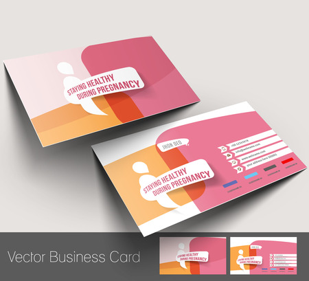 Maternity Hospital Business Card Set のイラスト素材