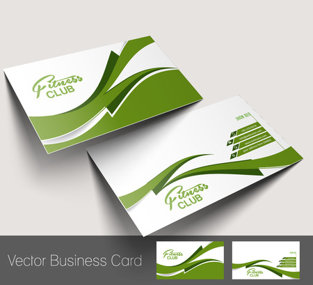 Fitness Center business card set のイラスト素材