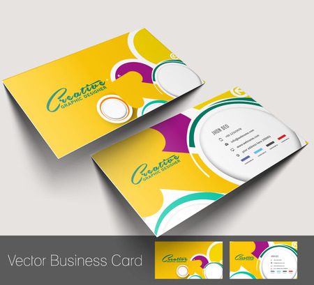 Professional and designer business card setのイラスト素材