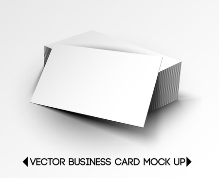 3D Vector Business Card Mock Up Design のイラスト素材