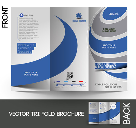 Corporate Business Tri-Fold Mock up & Brochure Design のイラスト素材