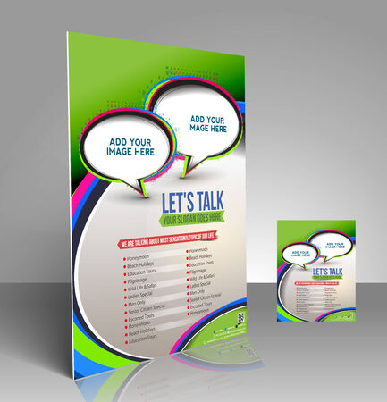 Call Center Flyer & Poster Template Designのイラスト素材