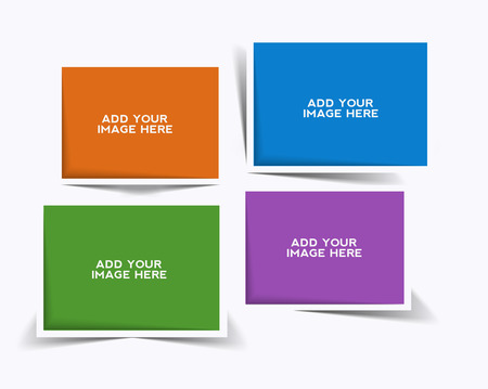 Composite empty photo frame with places for photo, eps10 vector background のイラスト素材