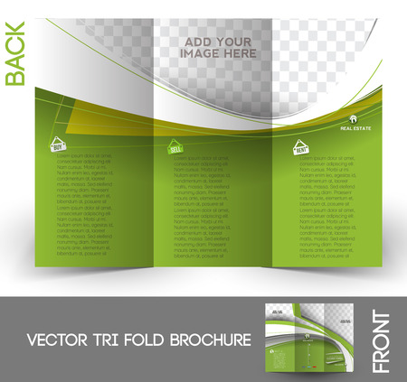 Real Estate Agent Tri-Fold Mock up & Brochure Design のイラスト素材