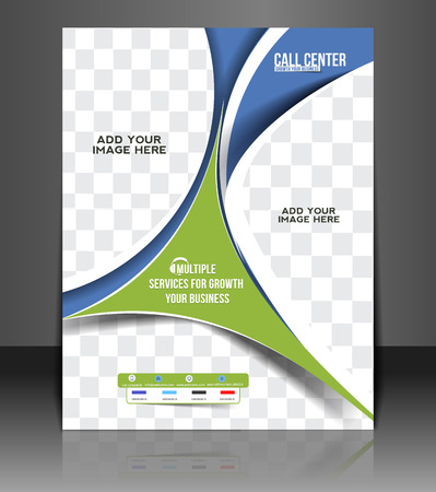 Call Center Flyer & Poster Cover Templateのイラスト素材
