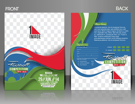 Football Competition Flyer Magazine Cover & Poster Template.のイラスト素材