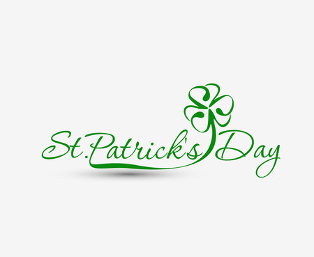 Saint Patrick's Day Typographical Design. のイラスト素材