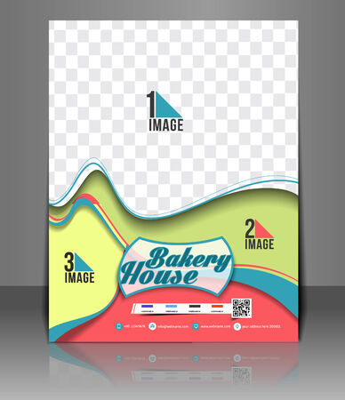 Cup Cake Shop Flyer Template のイラスト素材