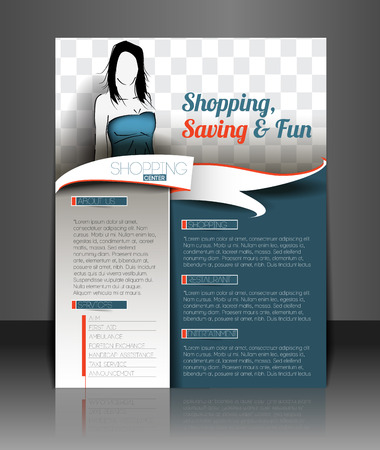 Shopping Center Store Flyer Template のイラスト素材