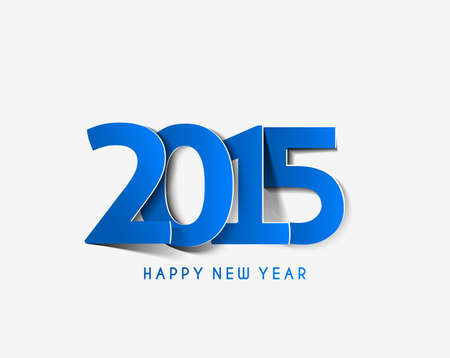 Happy new year 2015 Text Designのイラスト素材