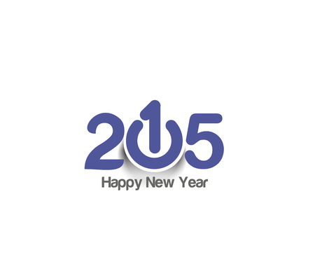 Happy new year 2015 Text Designのイラスト素材