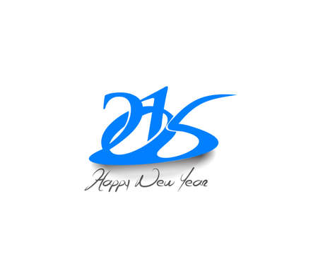 Happy new year 2015 Text Designのイラスト素材