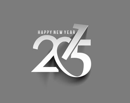 Happy new year 2015 Text Designのイラスト素材