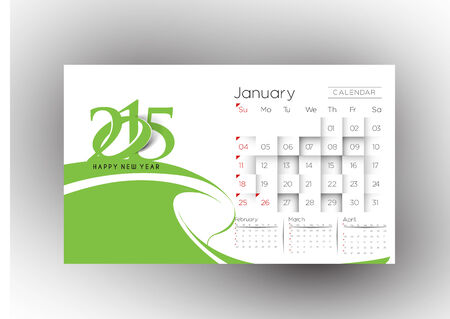 Modern New Year 2015 Calendar Background.のイラスト素材