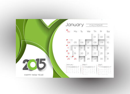 Modern New Year 2015 Calendar Background.のイラスト素材