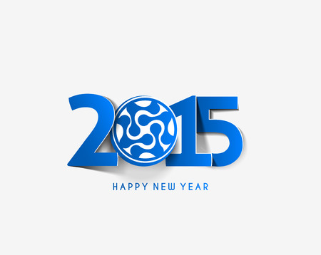 Happy new year 2015 Text Designのイラスト素材