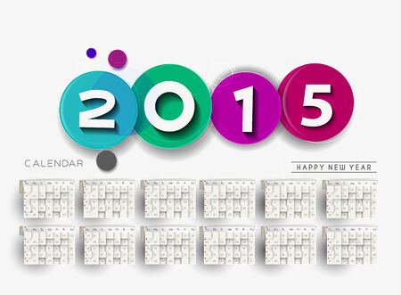 Modern New Year 2015 Calendar Background.のイラスト素材