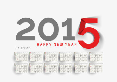 Modern New Year 2015 Calendar Background.