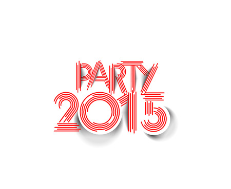 Happy new year 2015 Text Designのイラスト素材