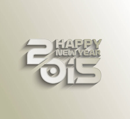 Happy new year 2015 Text Designのイラスト素材