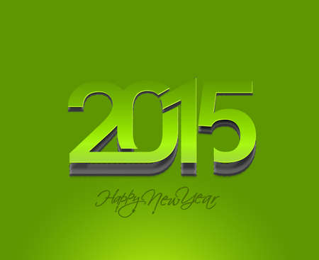 Happy new year 2015 Text Designのイラスト素材