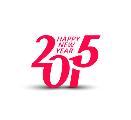 Happy new year 2015 Text Designのイラスト素材