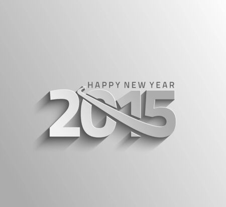 Happy new year 2015 Text Designのイラスト素材