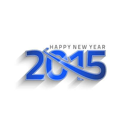 Happy new year 2015 Text Designのイラスト素材