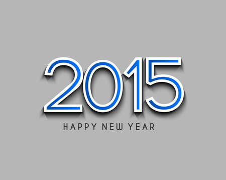 Happy new year 2015 Text Designのイラスト素材