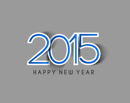 Happy new year 2015 Text Designのイラスト素材