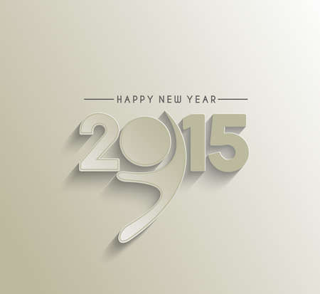 Happy new year 2015 Text Designのイラスト素材