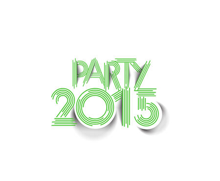 Happy new year party 2015 Text Designのイラスト素材