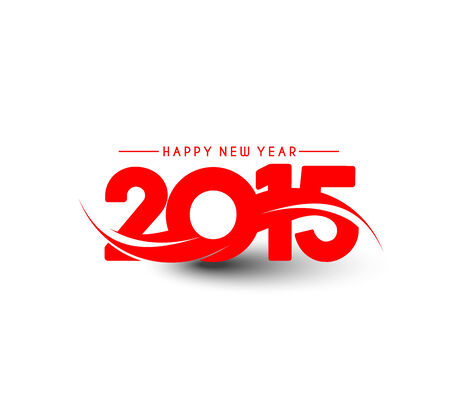 Happy new year 2015 Text Designのイラスト素材