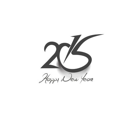 Happy new year 2015 Text Designのイラスト素材