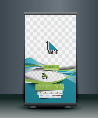 Home Decoration Business Roll Up Banner Designのイラスト素材