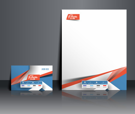 Fitness Center Corporate Identity Templateのイラスト素材