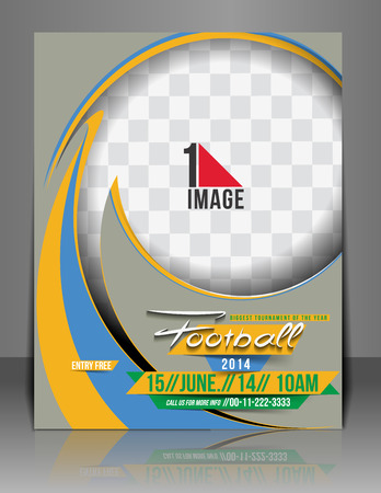 Football Competition Flyer Magazine Cover & Poster Template.のイラスト素材