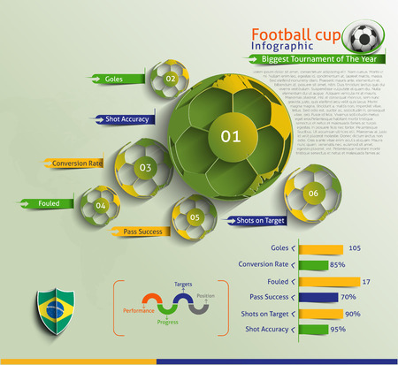 Football Infographic Vector Background.のイラスト素材