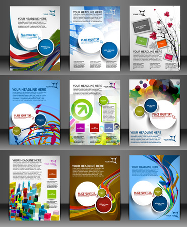 Flyer design content background Bundle.のイラスト素材
