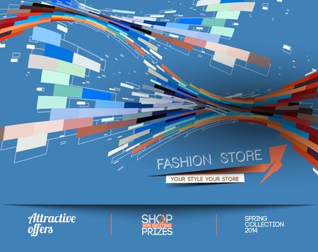 Abstract Fashion Sale Poster Template For Advertising Useのイラスト素材