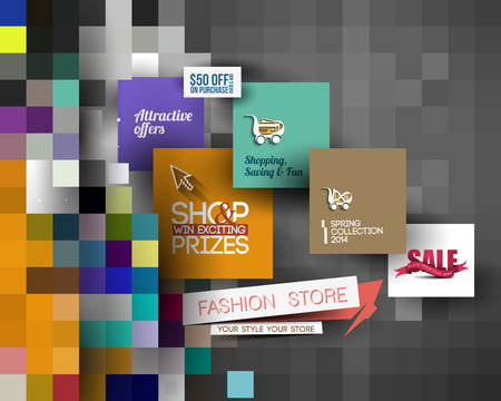 Abstract Fashion Sale Poster Template For Advertising Useのイラスト素材